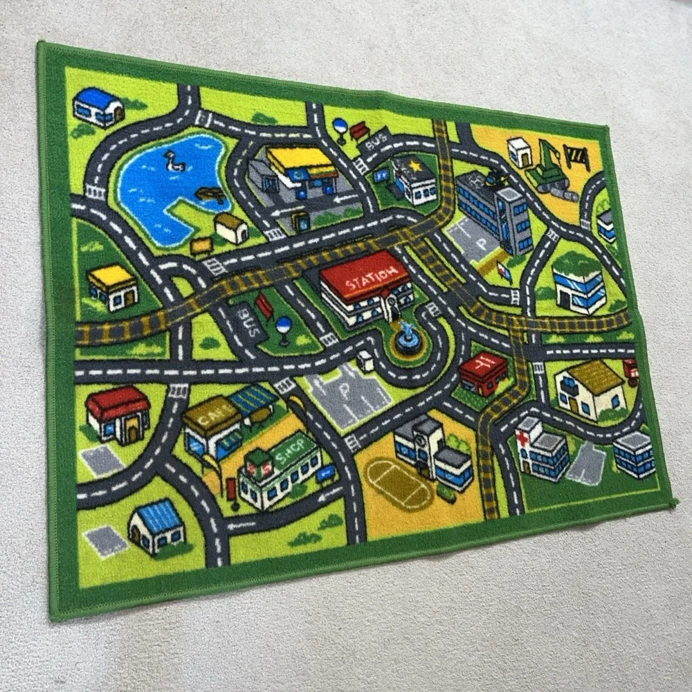 Rectangle Shape Kids Rug Carpet with Anti Skid Backing Made‎ Of Nylon-3 x 5 feet